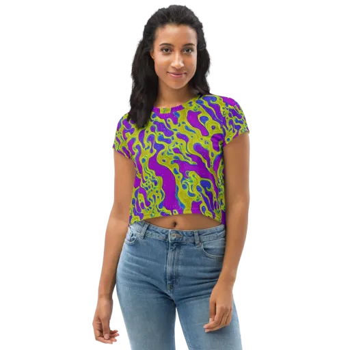 Electric Mire on a Crop Tee