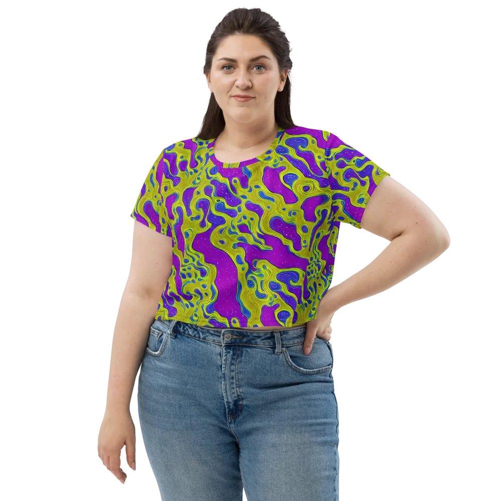 Electric Mire on Crop Tee — Front