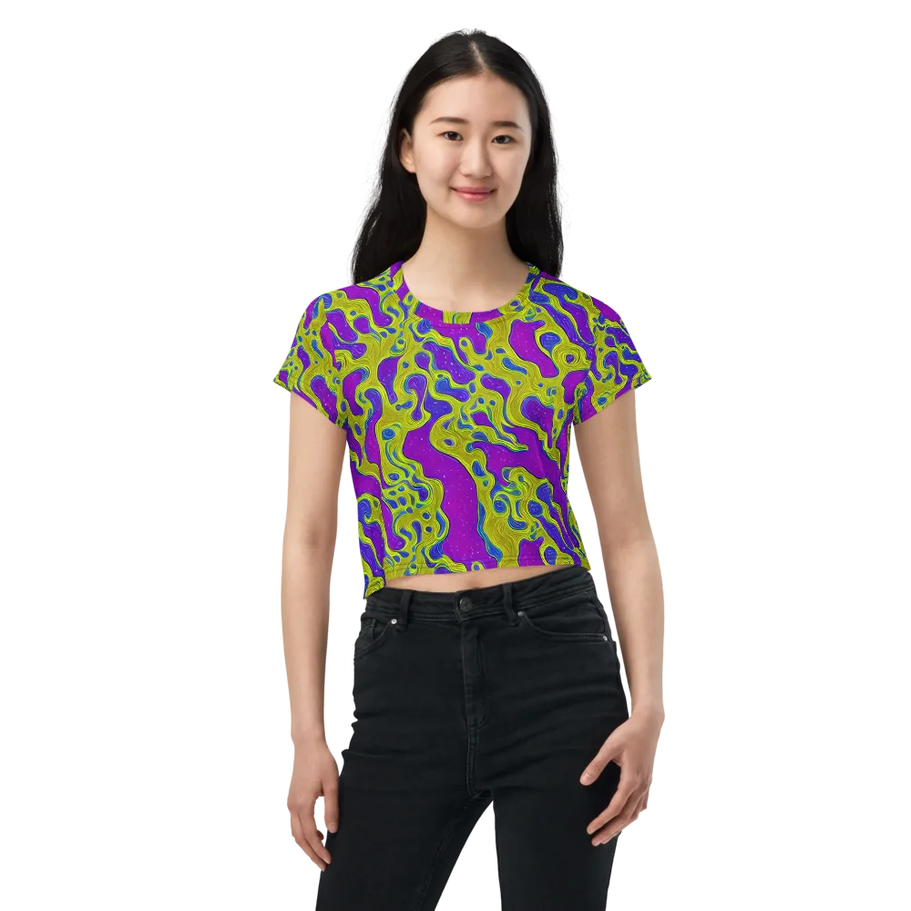 Electric Mire on Crop Tee — Front