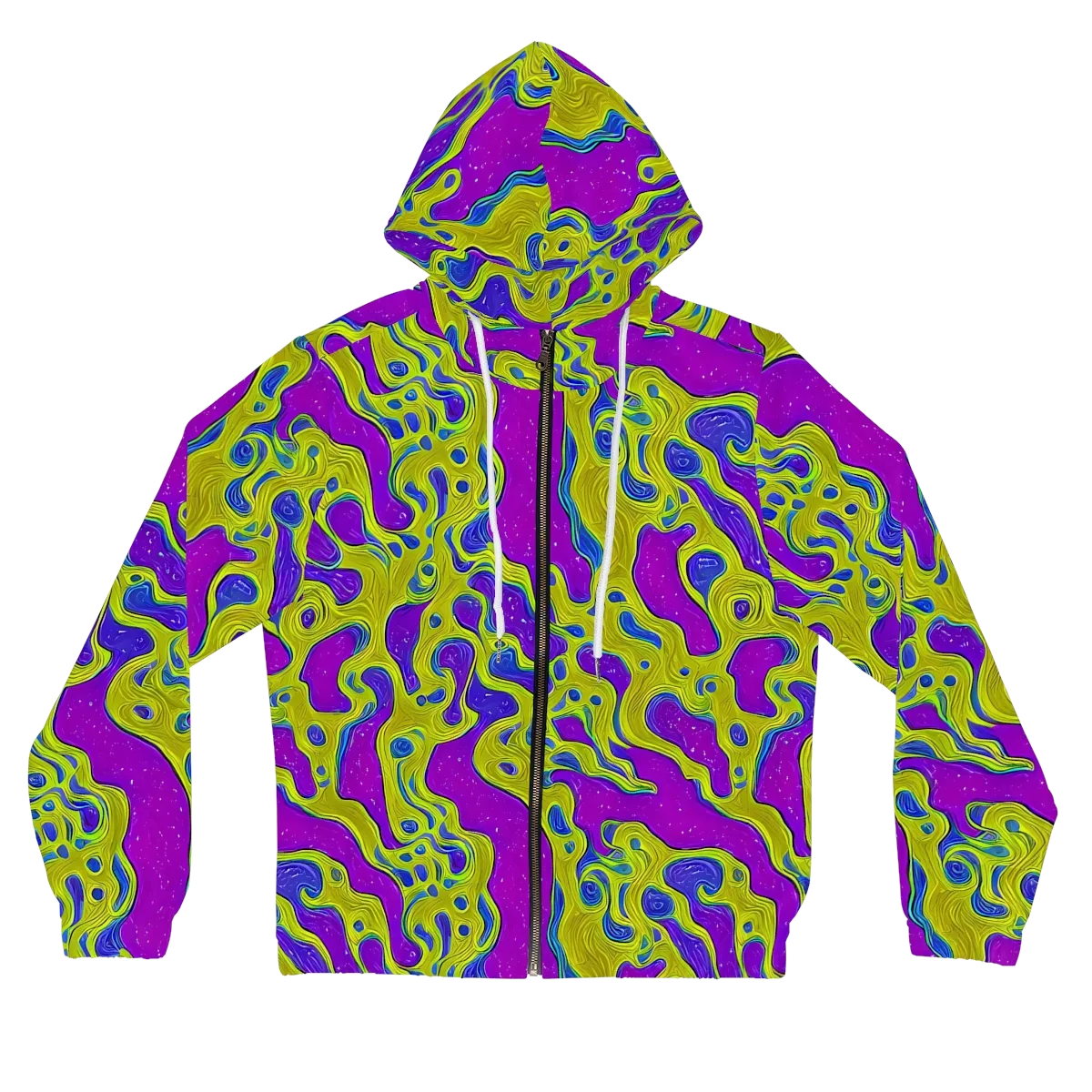 Electric Mire on Women's Full-Zip Hoodie — Front