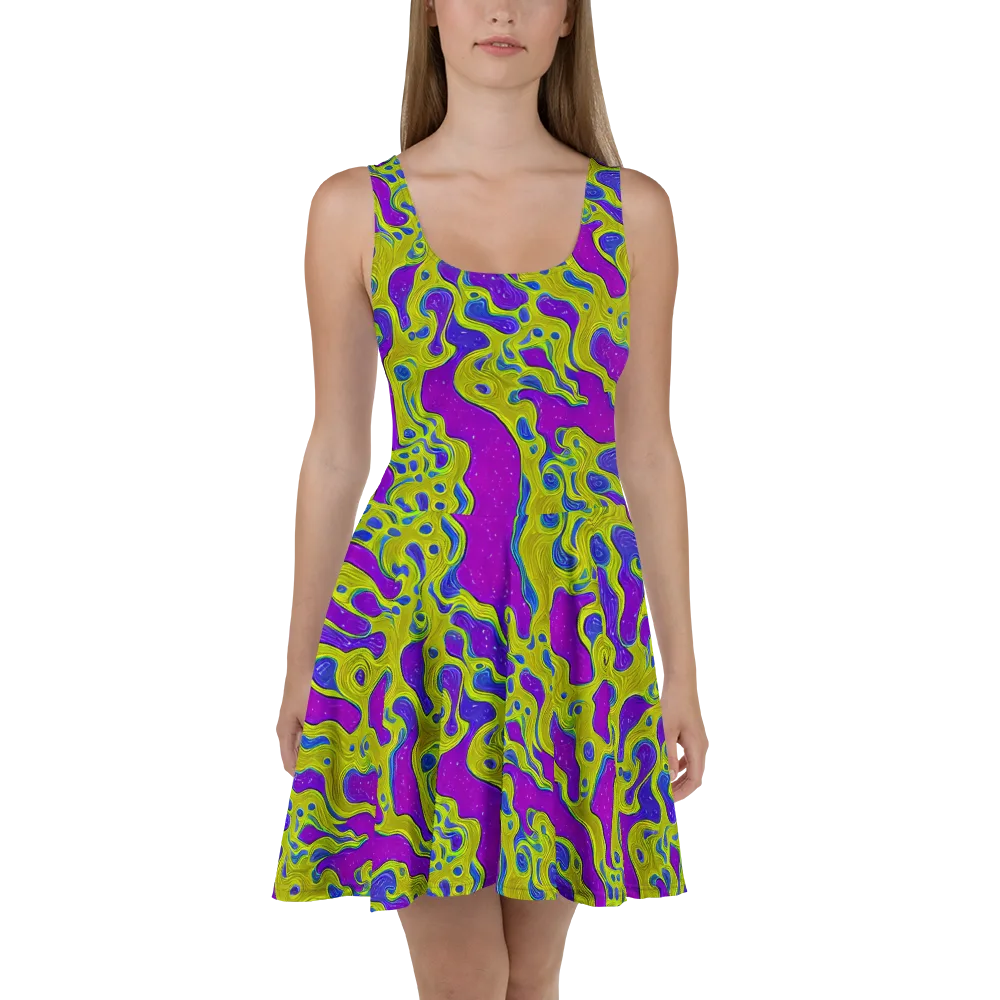 Electric Mire on Skater Dress — Front