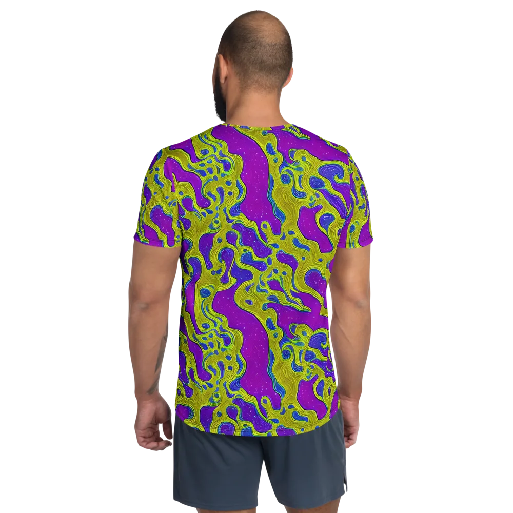 Electric Mire on Men's Athletic T-Shirt — Back