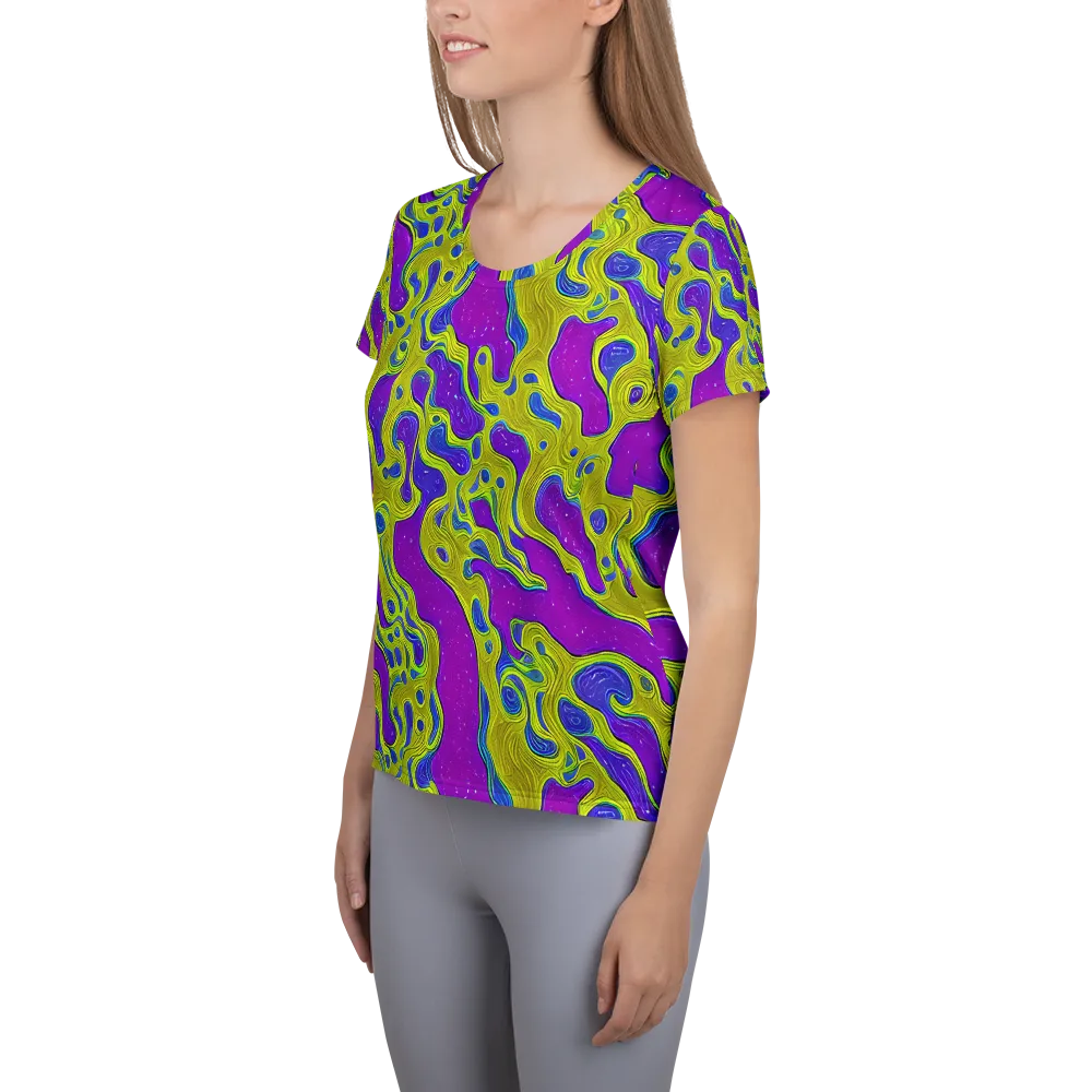 Electric Mire on Women's Athletic T-Shirt — Left