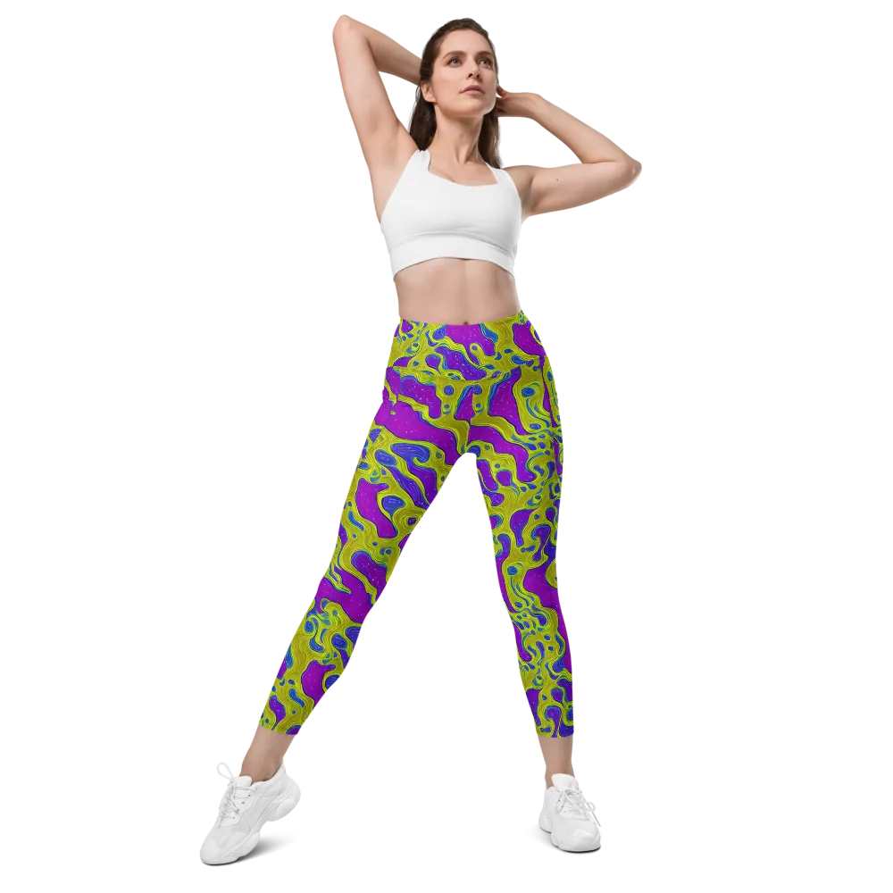 Electric Mire on Leggings with Pockets — Front