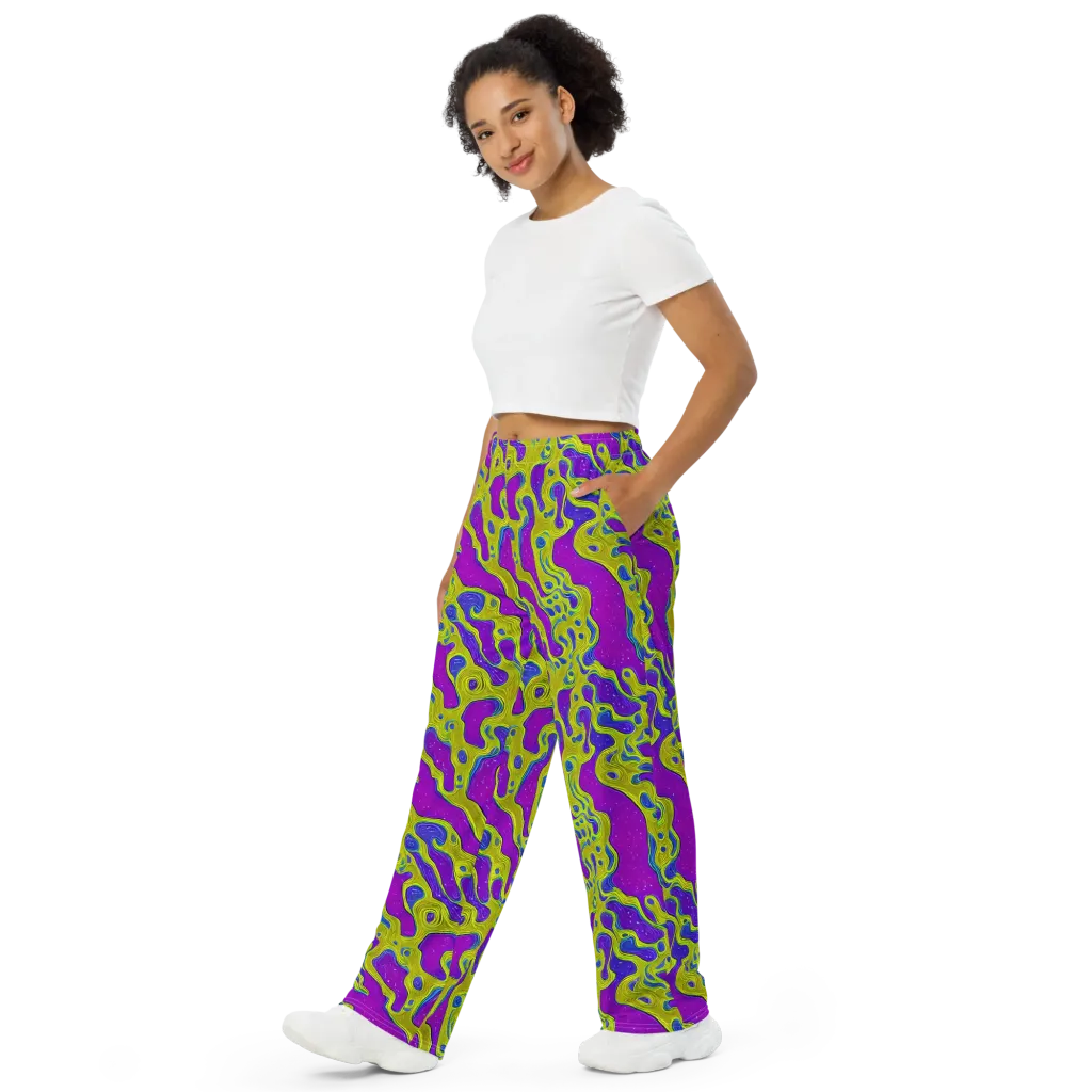 Electric Mire on Wide-Leg Pants — Left Front