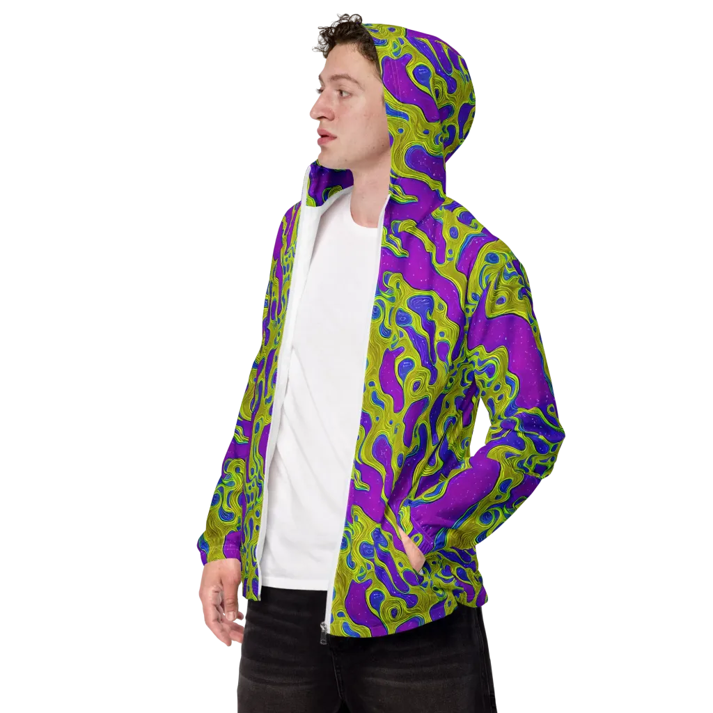Electric Mire on Men's Windbreaker — Left Front