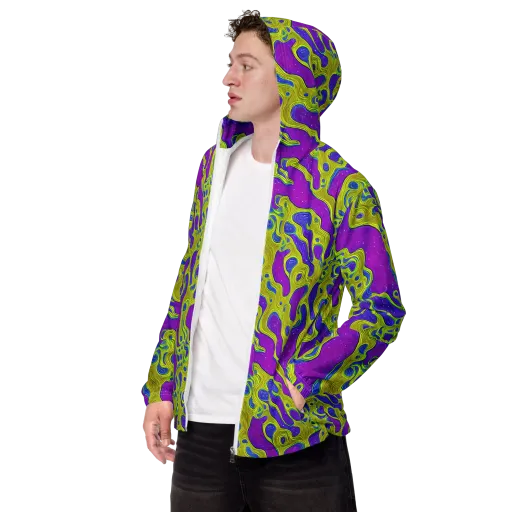 Electric Mire on a Men's Windbreaker