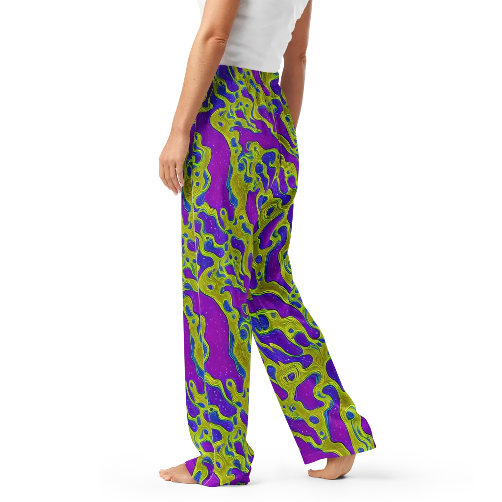 Electric Mire on Women's Pajama Pants — Left