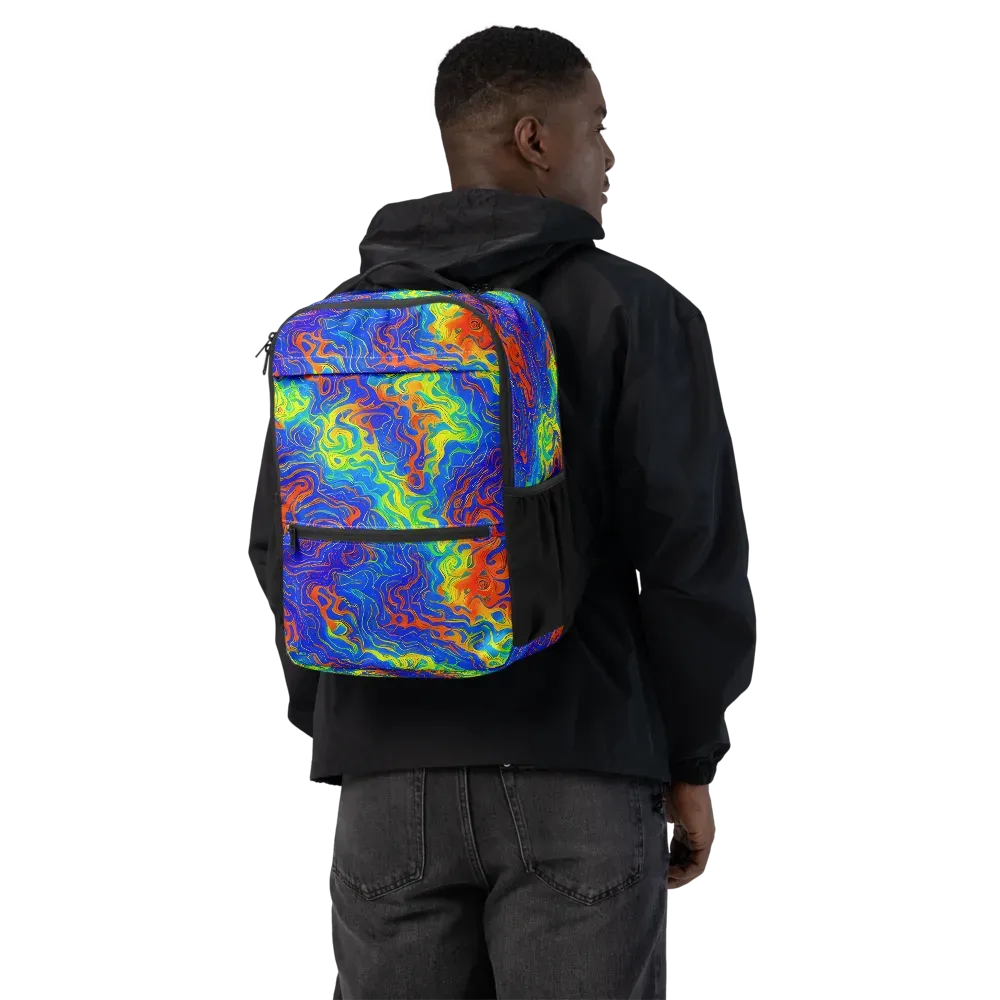 Blue Heatwave on Utility Backpack — Back