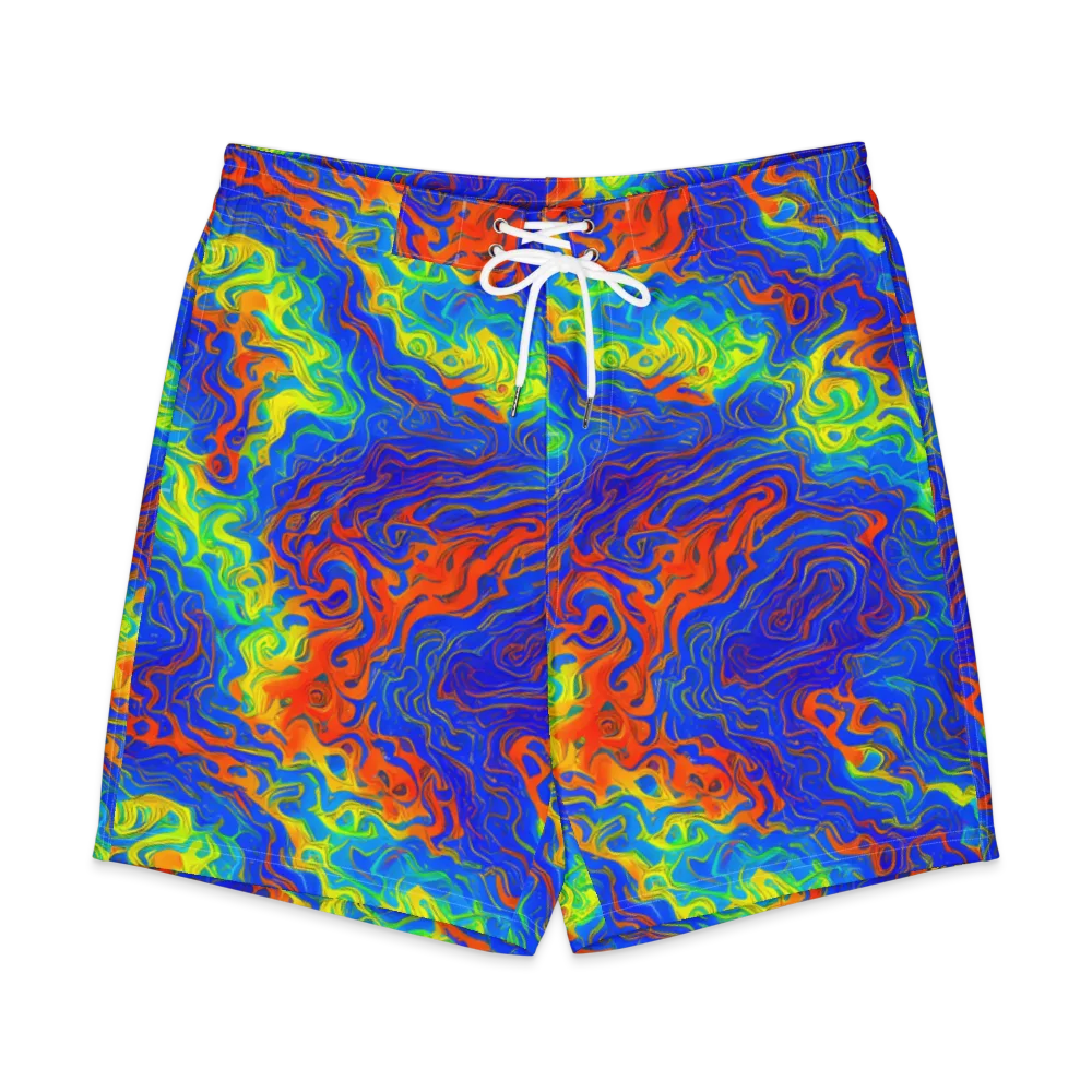 Blue Heatwave on Men's Board Shorts — Front