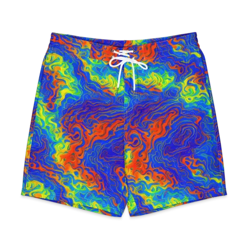Blue Heatwave on a Men's Board Shorts