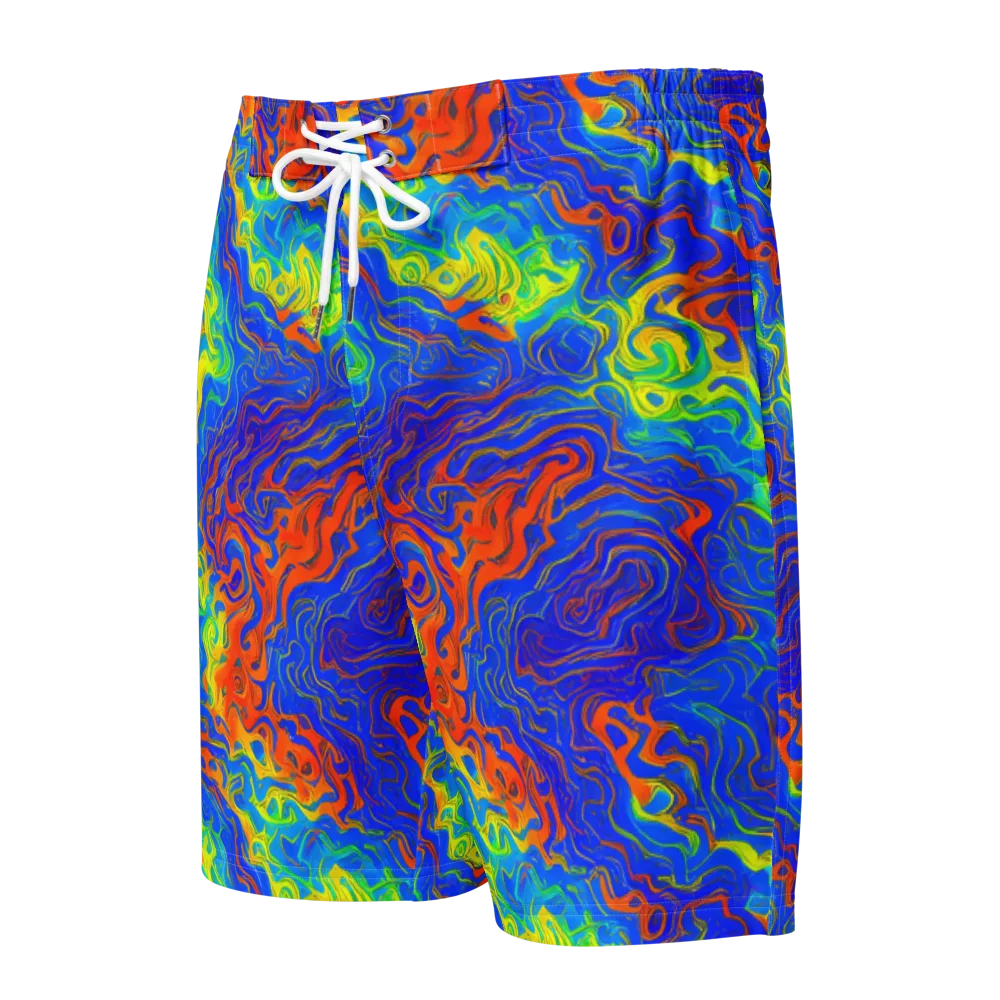 Blue Heatwave on Men's Board Shorts — Front