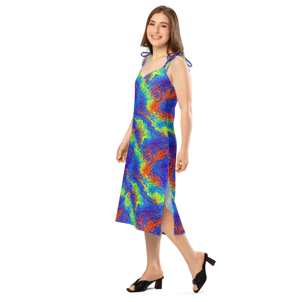 Blue Heatwave on Slip Dress — Left Front