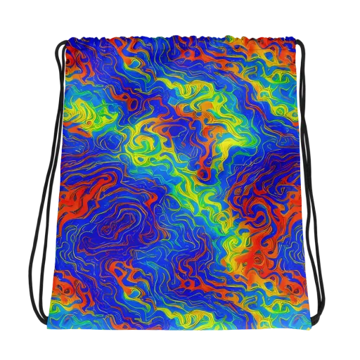 Blue Heatwave on a Drawstring Bag