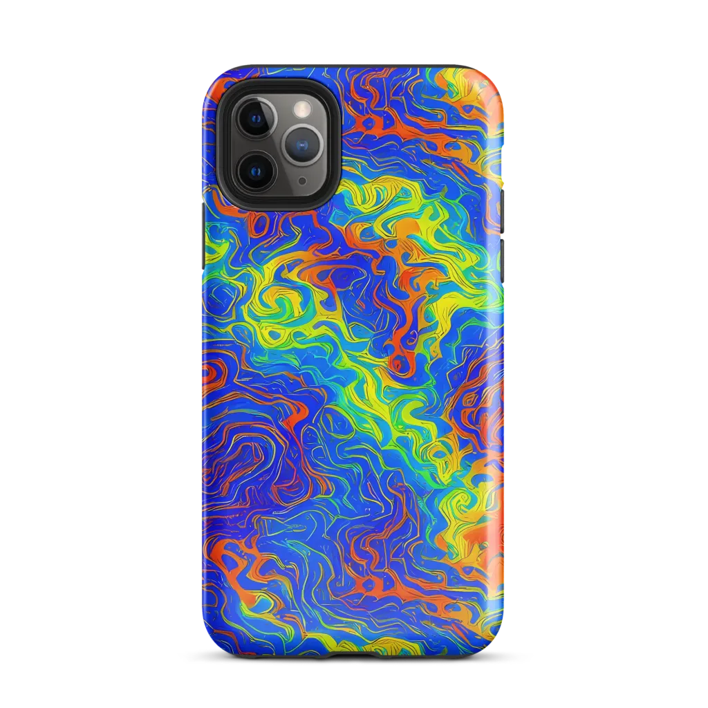 Blue Heatwave on Tough Case for iPhone® — Front