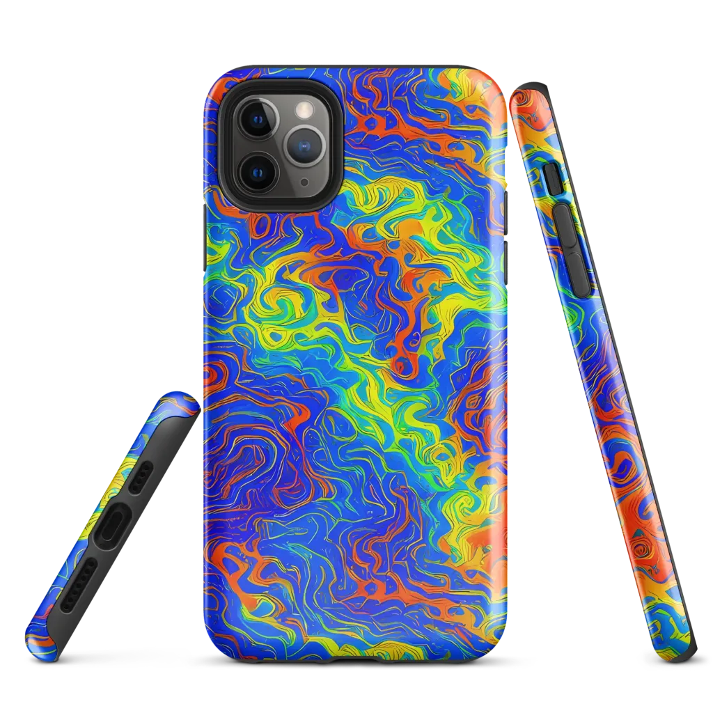 Blue Heatwave on Tough Case for iPhone® — Front