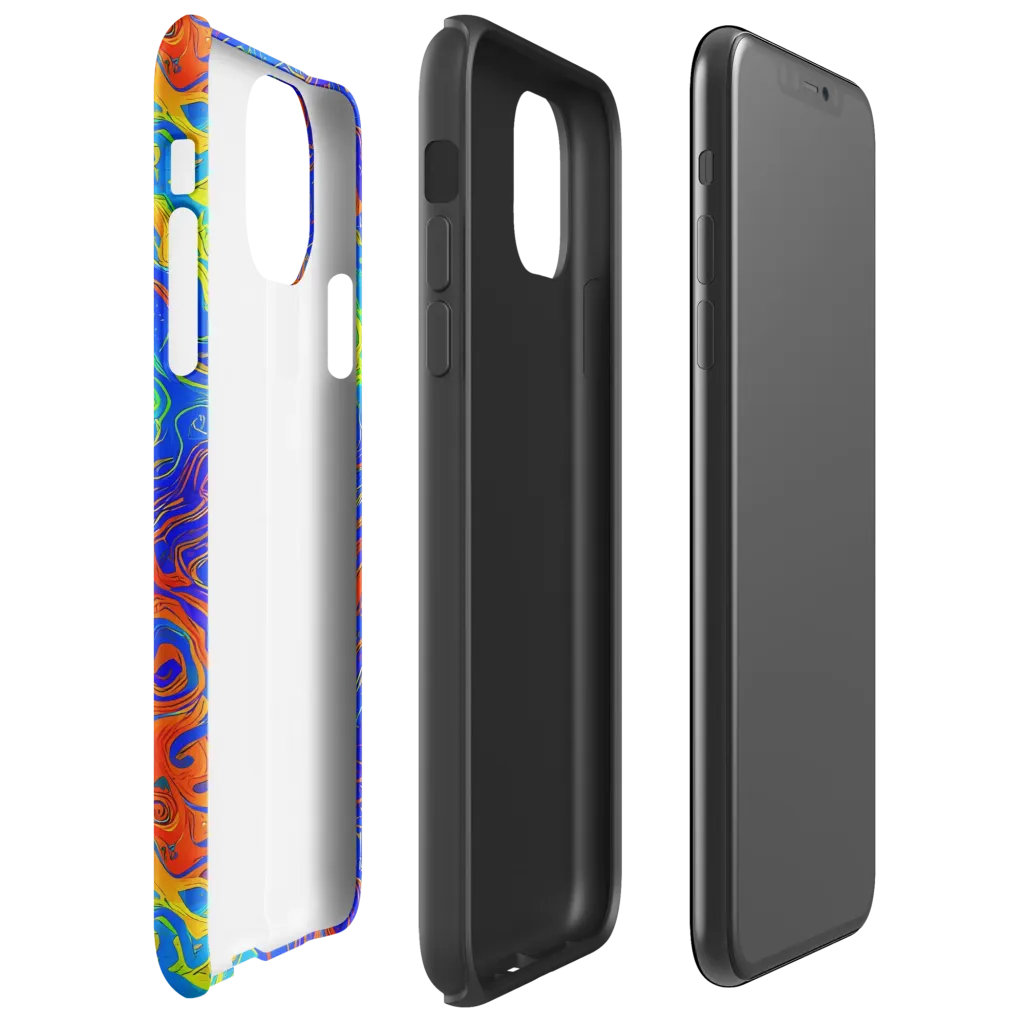 Blue Heatwave on Tough Case for iPhone® — Right