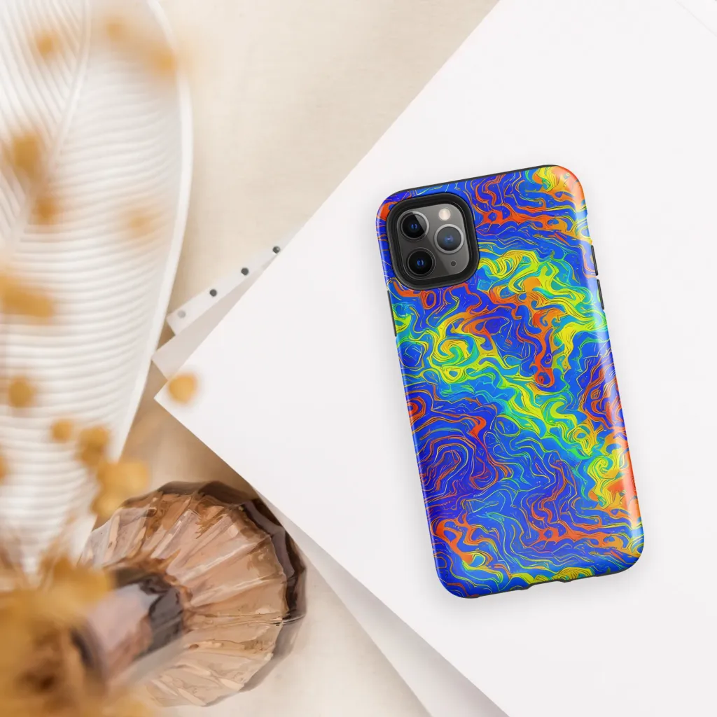 Blue Heatwave on Tough Case for iPhone® — Front