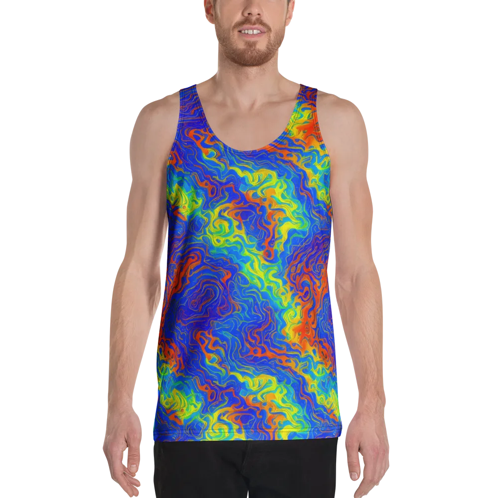 Blue Heatwave on Men's Tank Top — Front