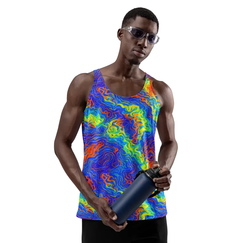 Blue Heatwave on Men's Tank Top — Front