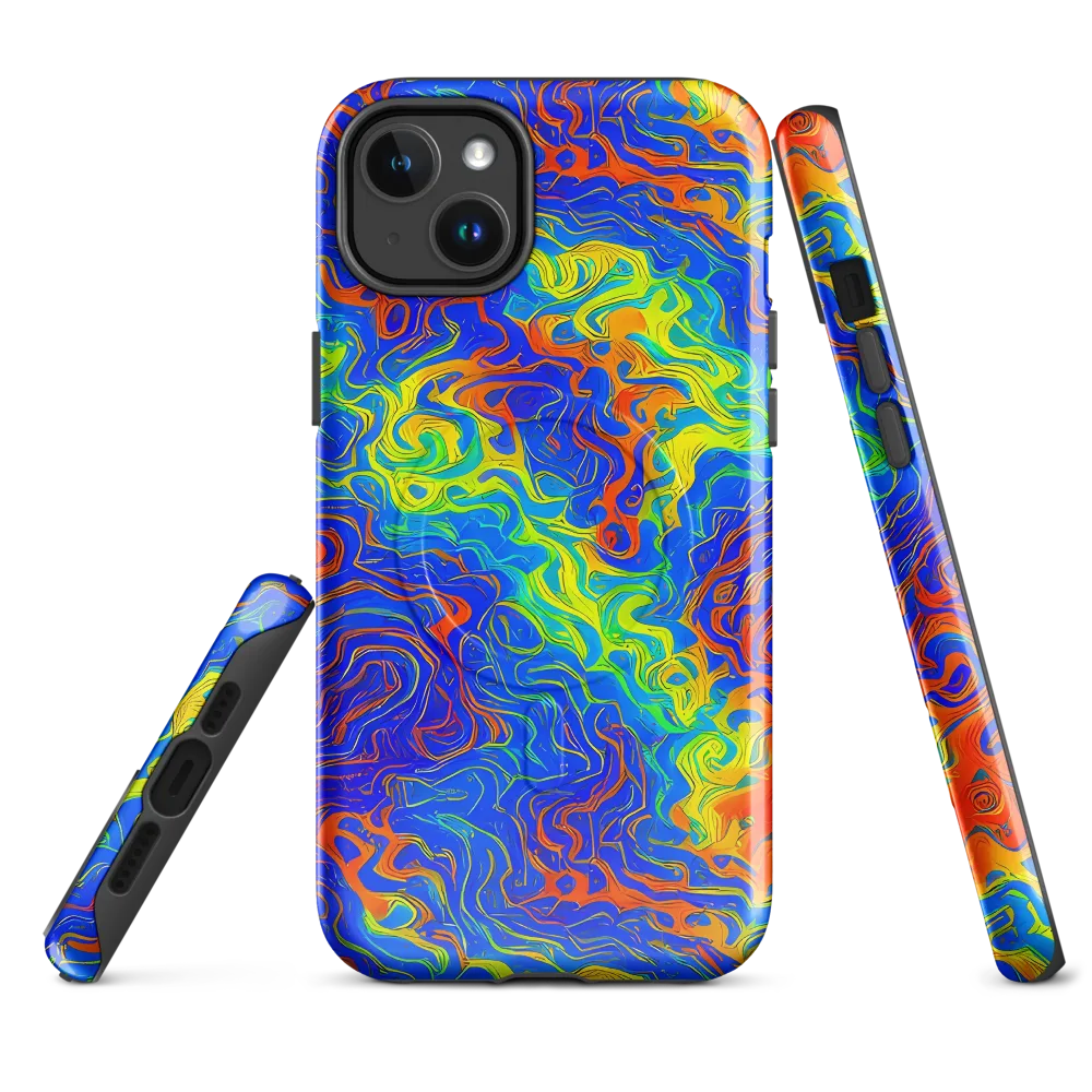 Blue Heatwave on MagSafe Tough Case for iPhone® — Front