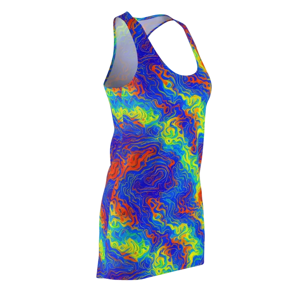 Blue Heatwave on Racerback Dress — Front Side