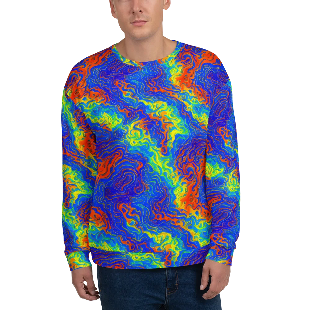 Blue Heatwave on Sweatshirt — Front