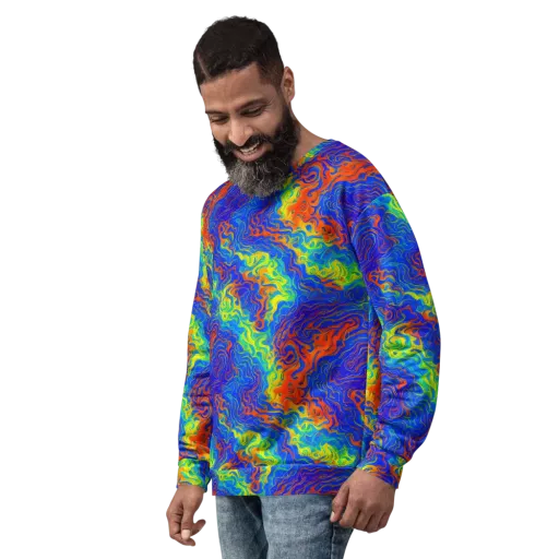 Blue Heatwave on a Sweatshirt