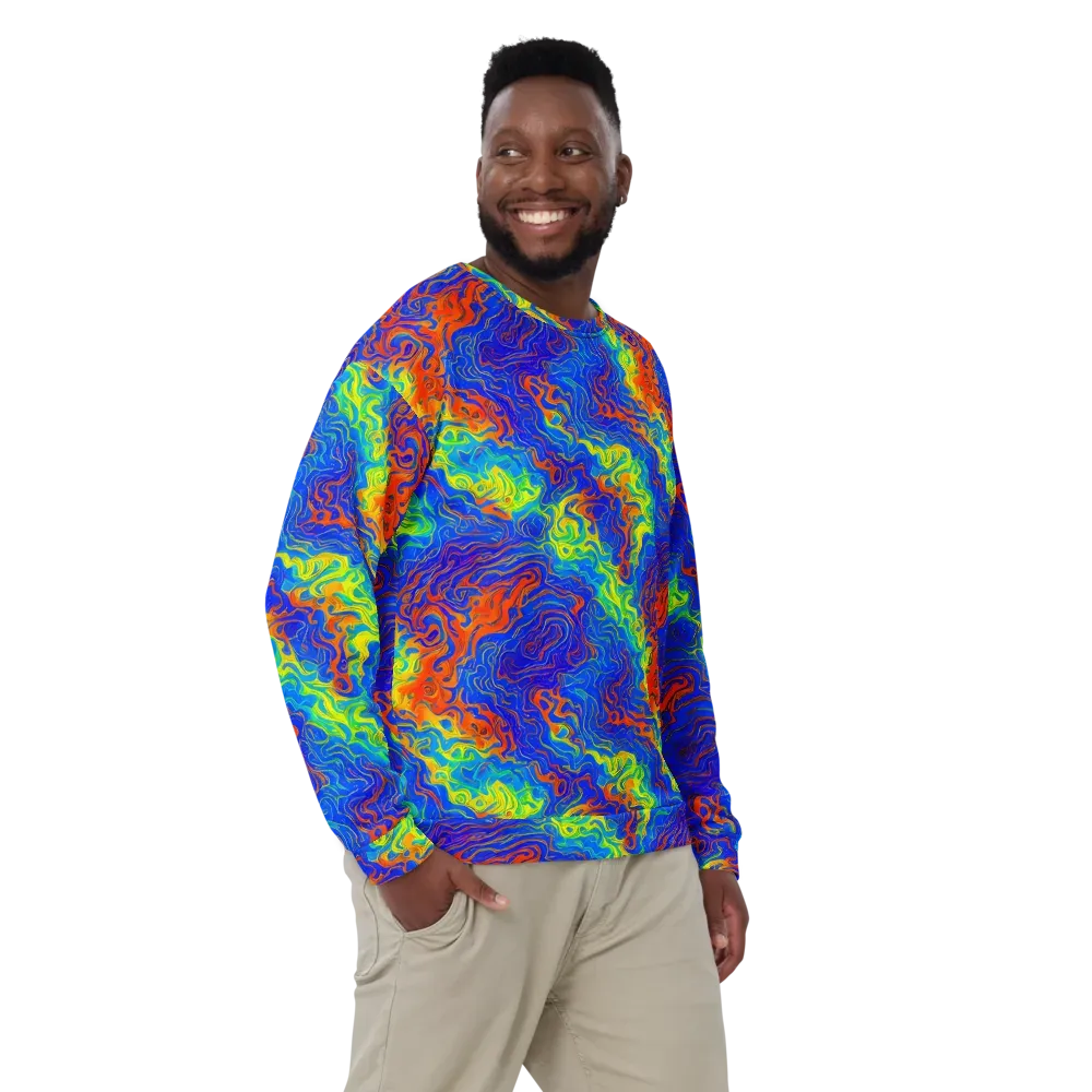 Blue Heatwave on Sweatshirt — Front