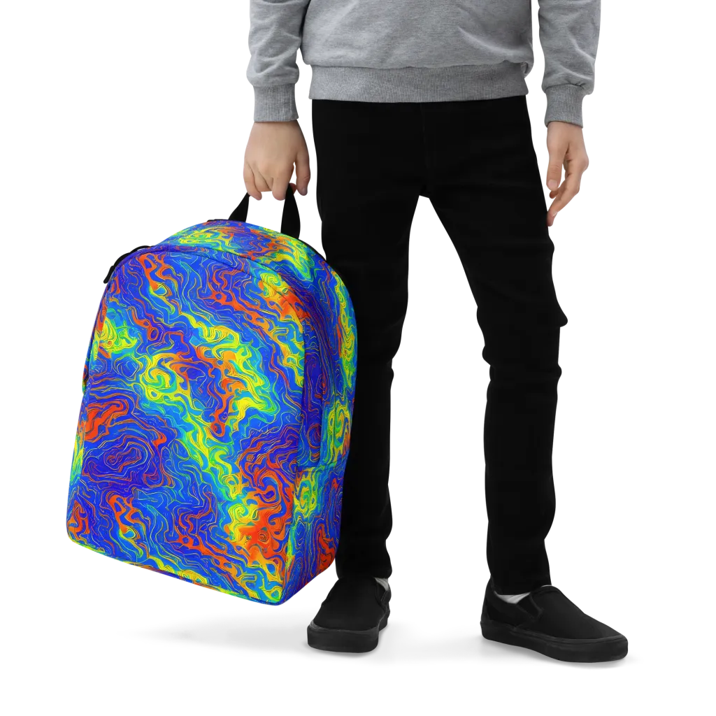 Blue Heatwave on Minimalist Backpack — Zoomed-in
