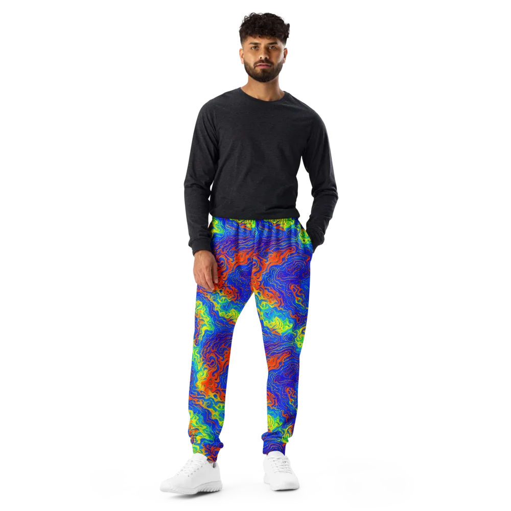 Blue Heatwave on Men's Joggers — Front