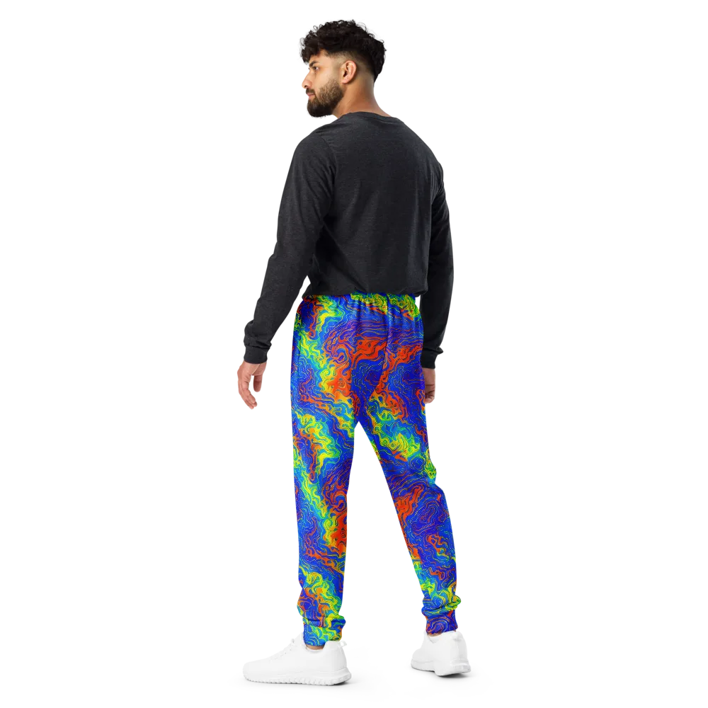 Blue Heatwave on Men's Joggers — Back