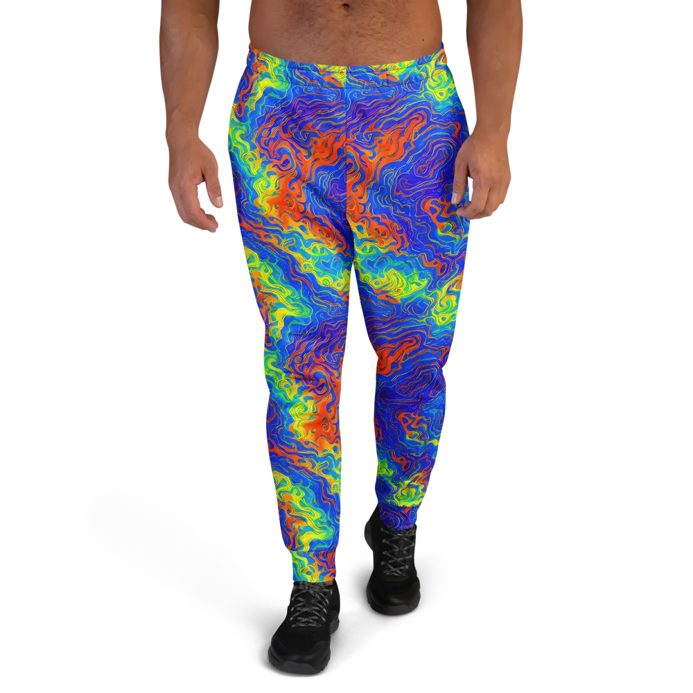 Blue Heatwave on Men's Joggers — Front