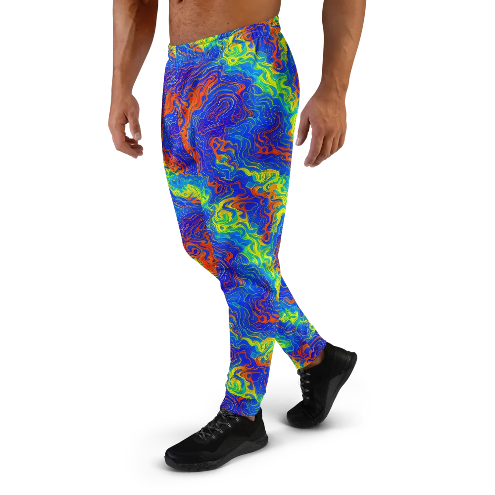 Blue Heatwave on Men's Joggers — Left