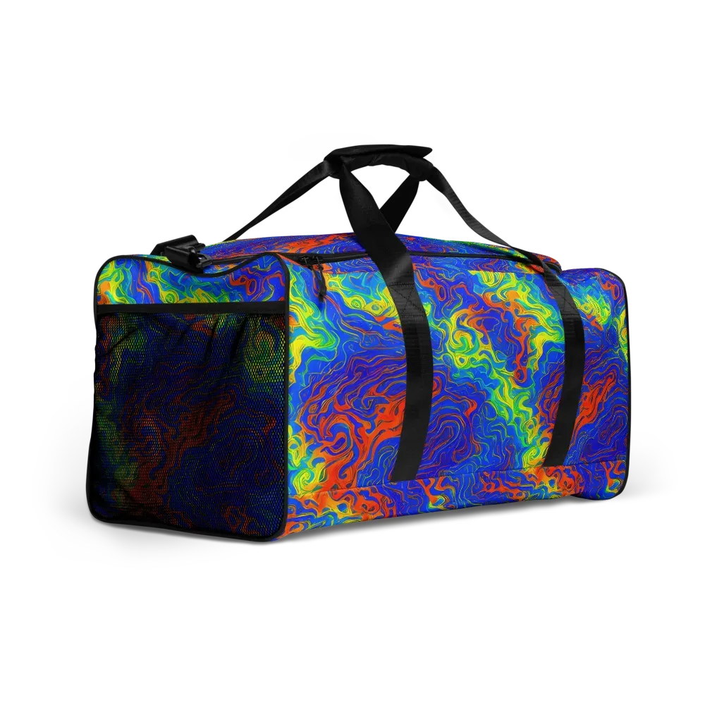 Blue Heatwave on Duffle Bag — Right Front