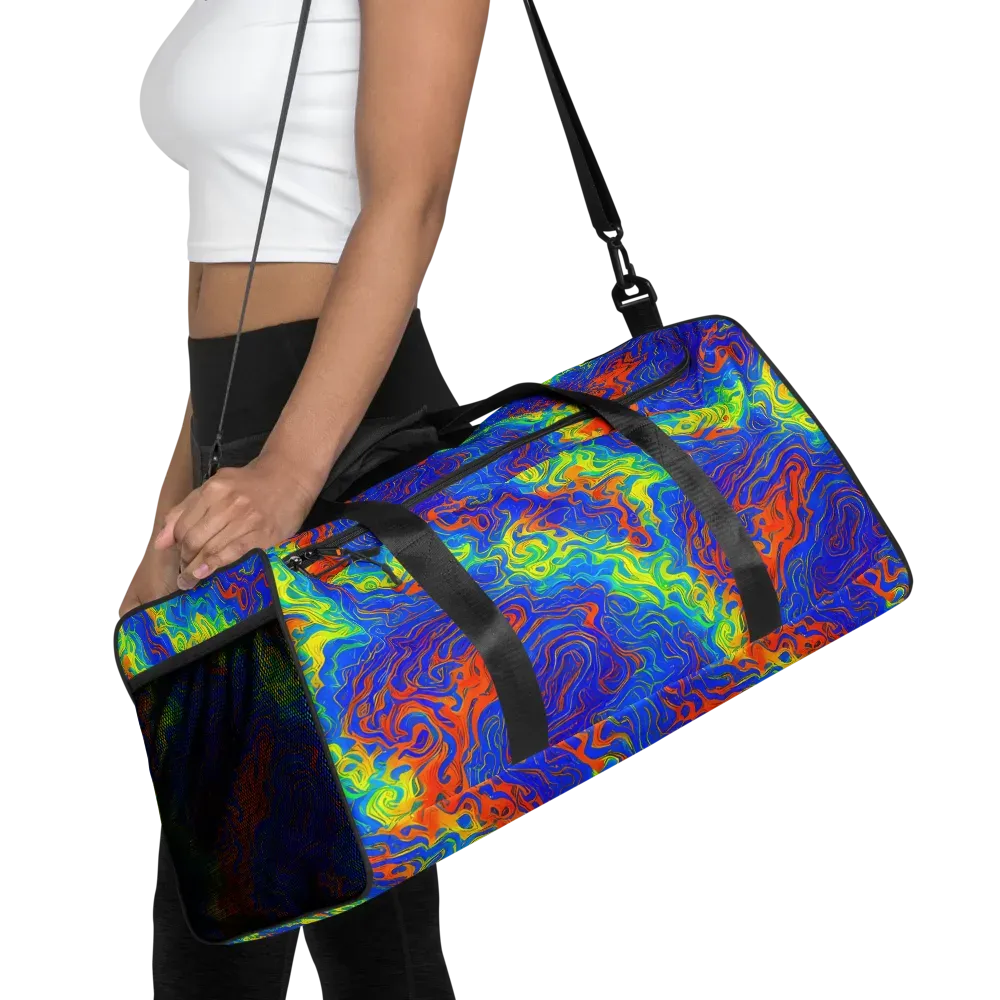 Blue Heatwave on Duffle Bag — Front