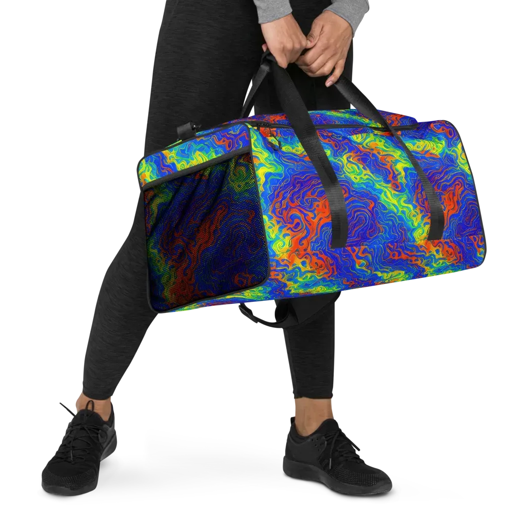 Blue Heatwave on Duffle Bag — Right Front
