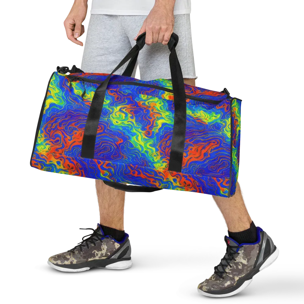 Blue Heatwave on Duffle Bag — Front