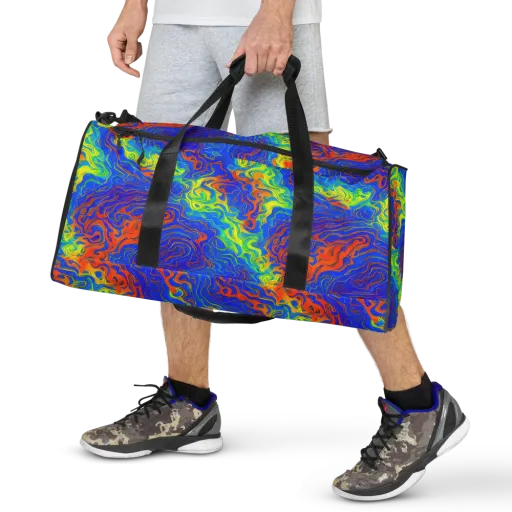 Blue Heatwave on a Duffle Bag
