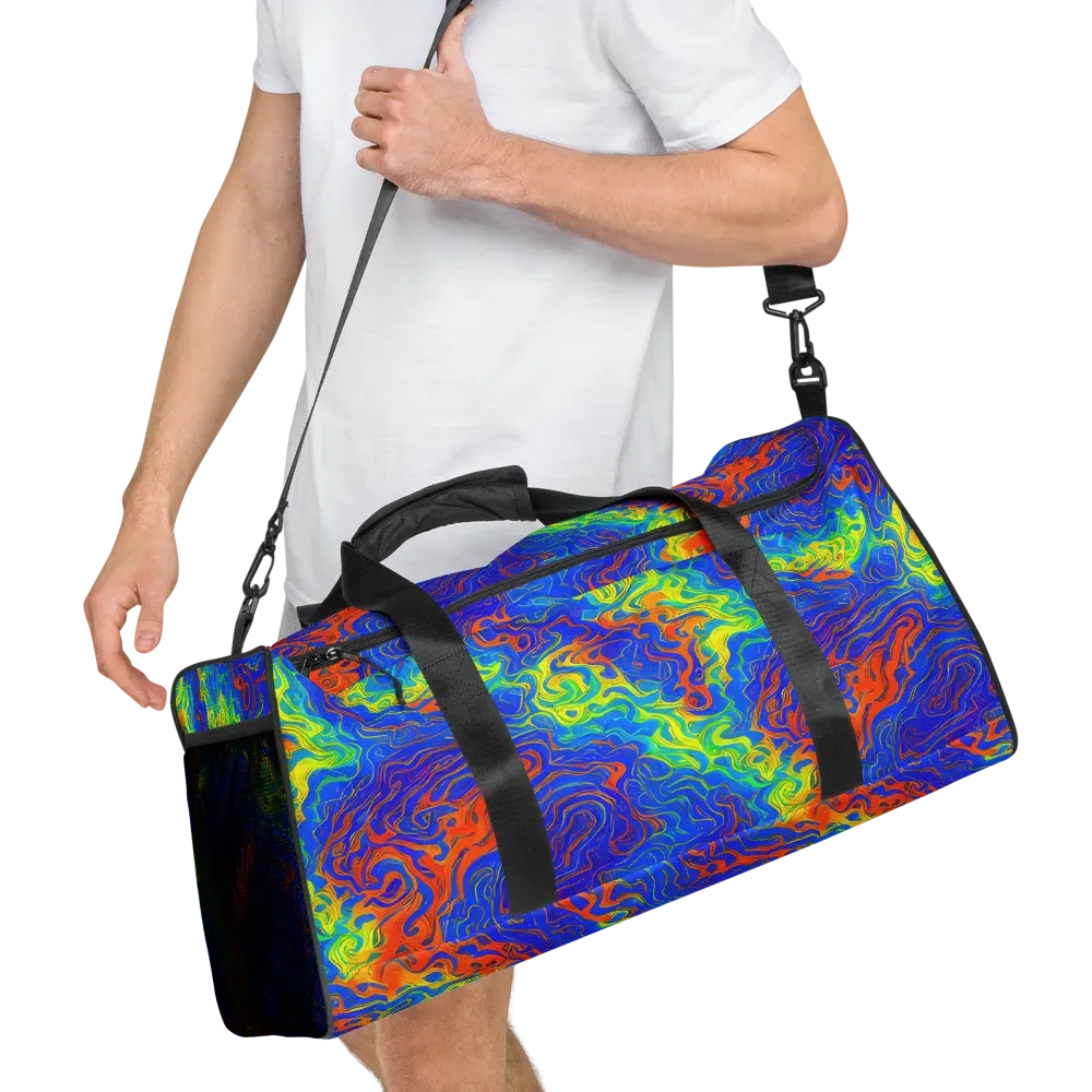 Blue Heatwave on Duffle Bag — Right Front