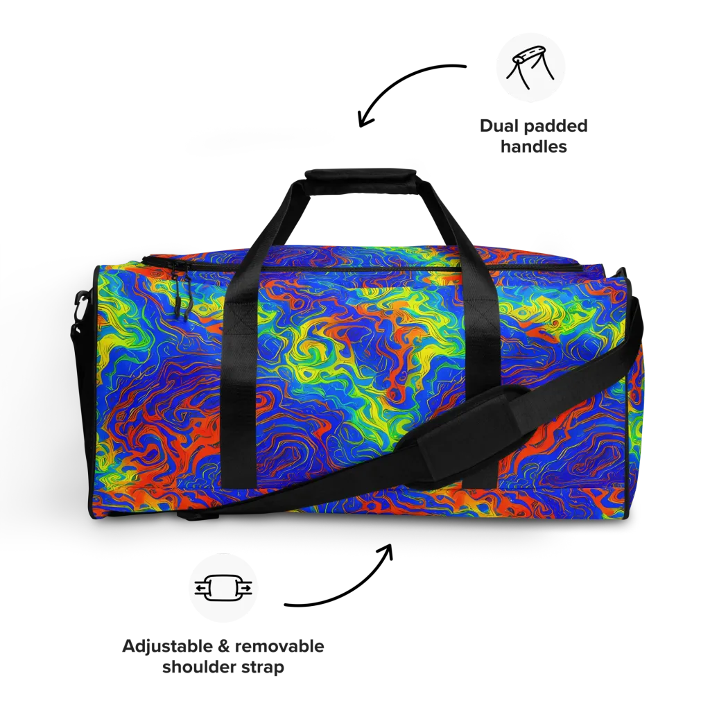 Blue Heatwave on Duffle Bag — Front