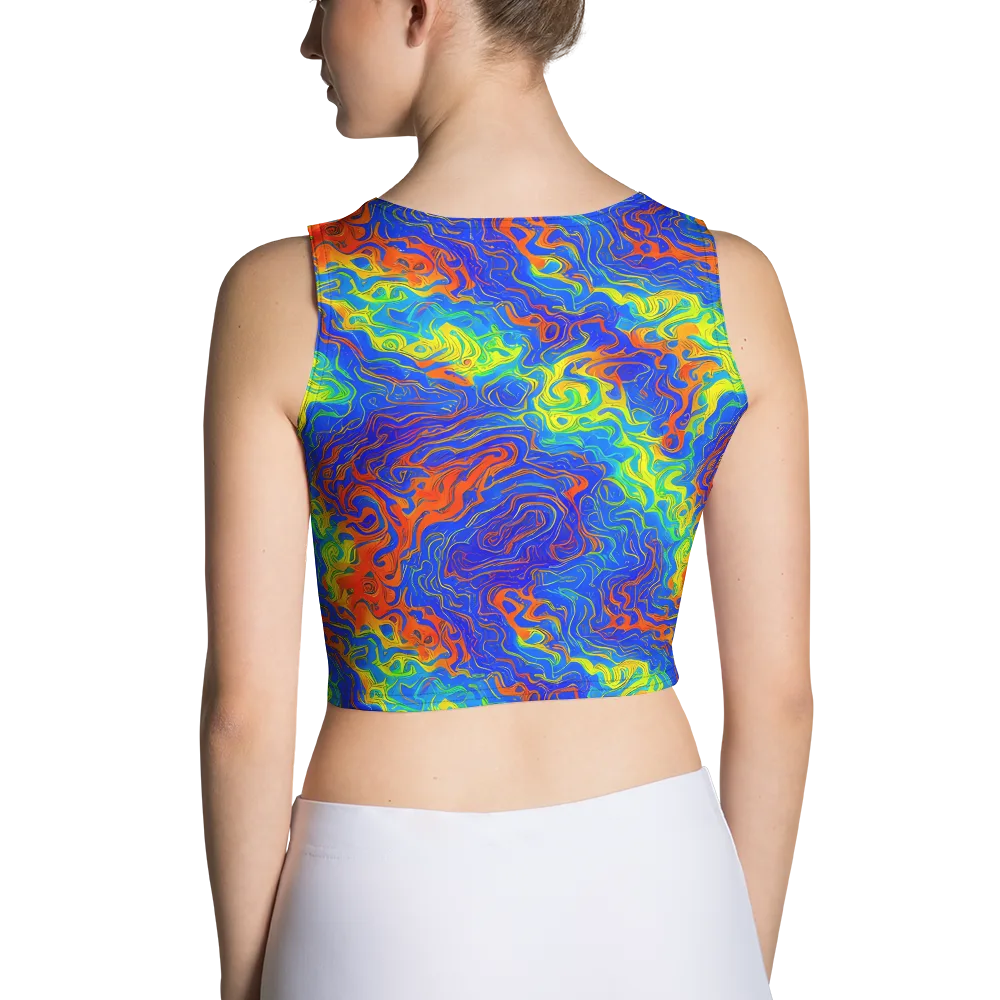 Blue Heatwave on Crop Top — Back