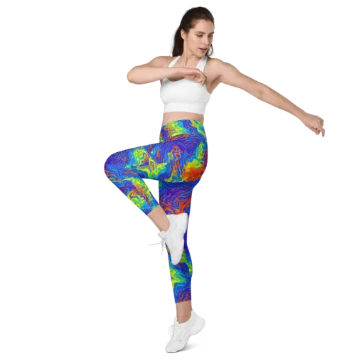 Blue Heatwave on a Leggings with Pockets
