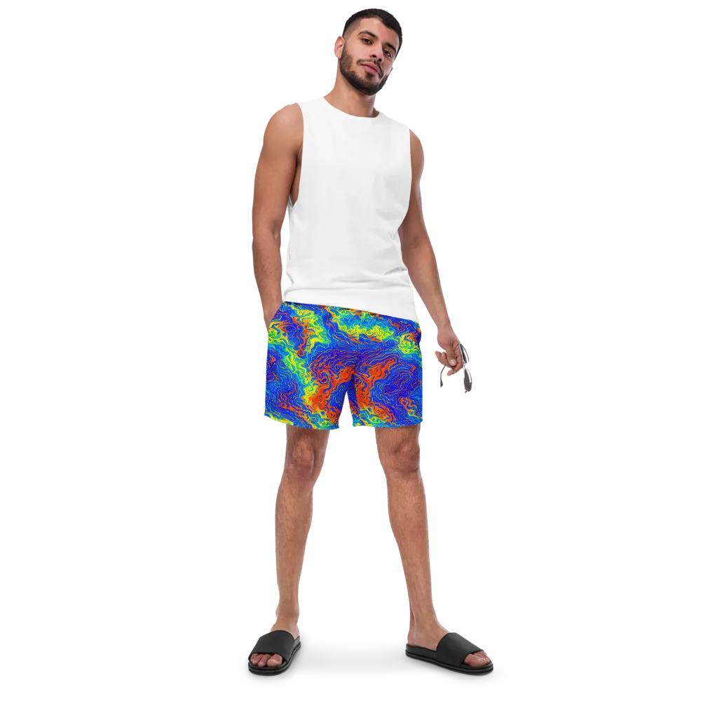 Blue Heatwave on Swim Trunks — Front