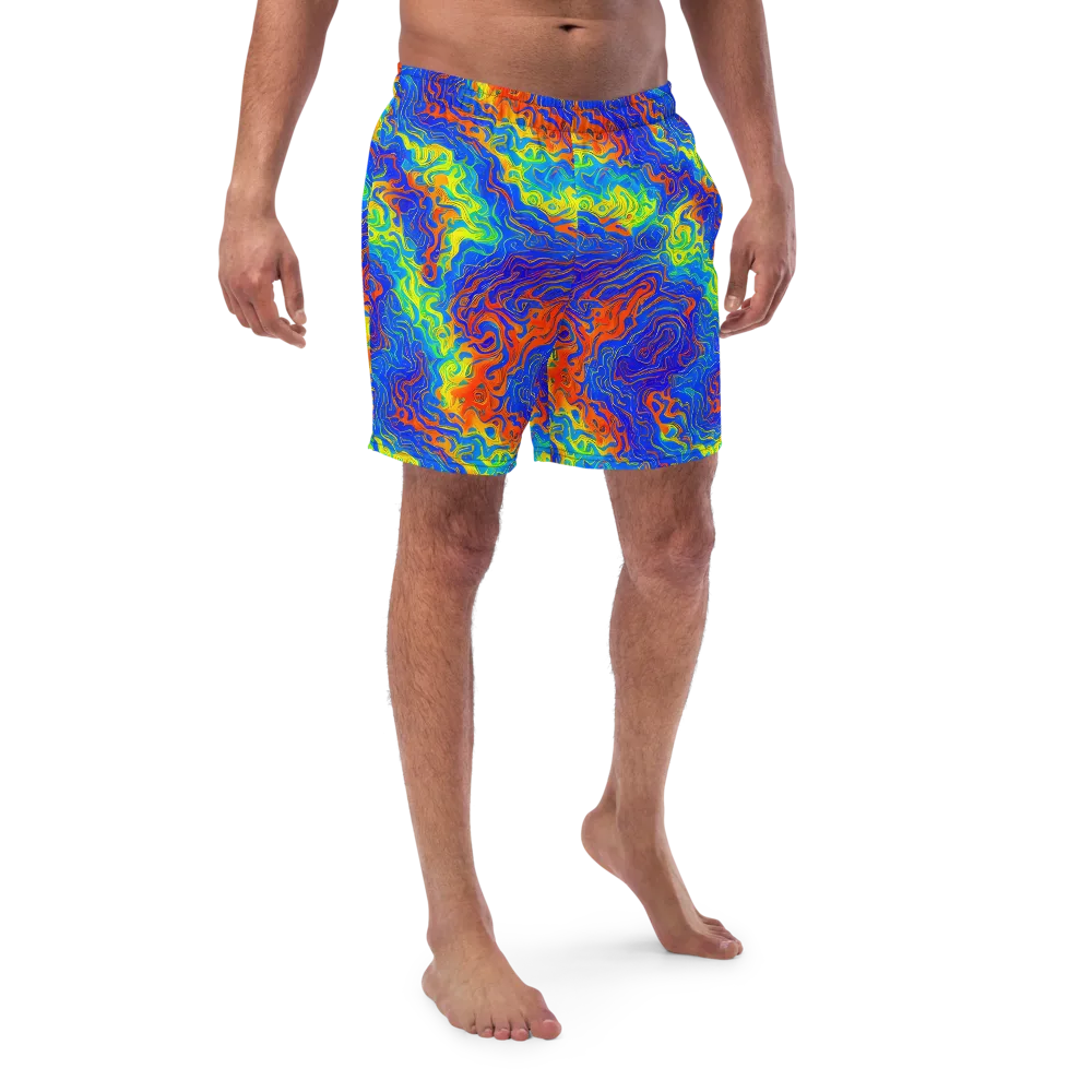 Blue Heatwave on Swim Trunks — Front