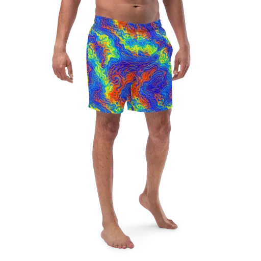 Blue Heatwave on a Swim Trunks