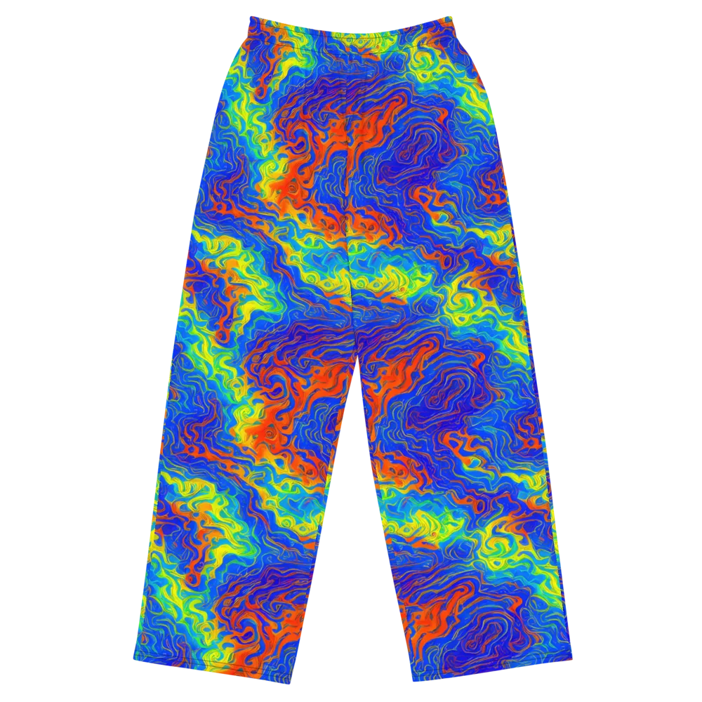 Blue Heatwave on Wide-Leg Pants — Front