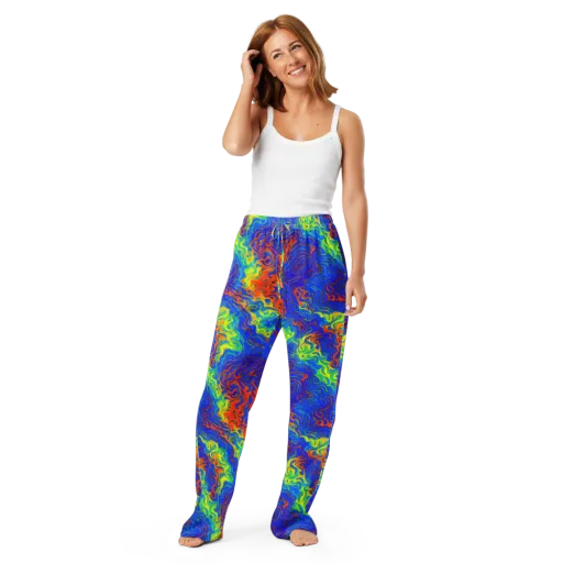 Blue Heatwave on a Women's Pajama Pants