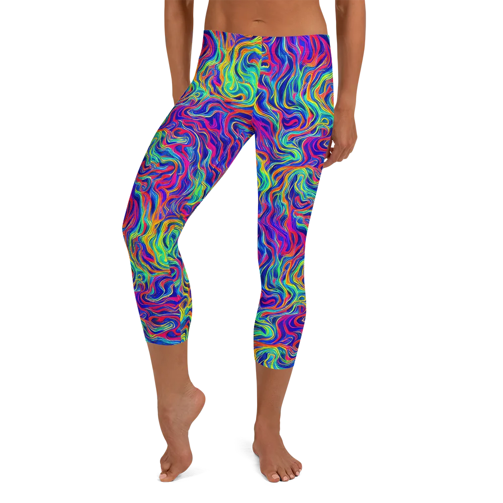 Colourstorm on Capri Leggings — Front