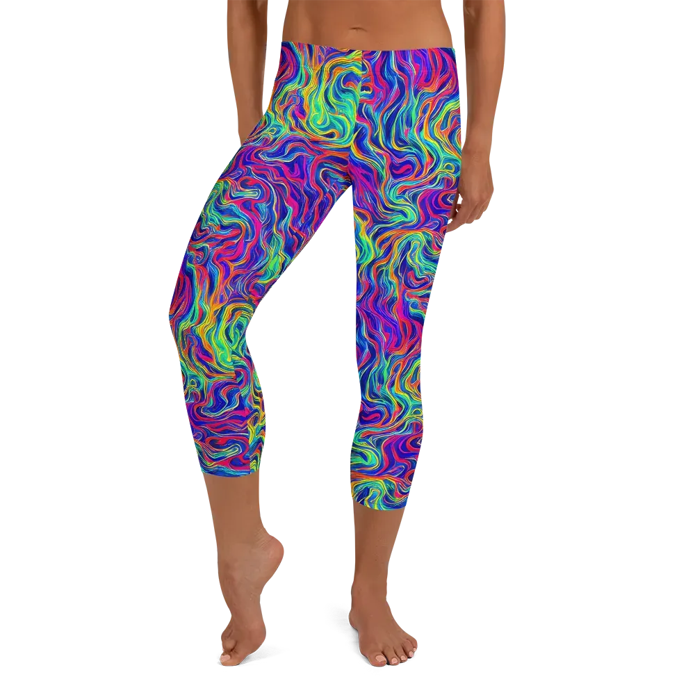 Colourstorm on Capri Leggings — Front